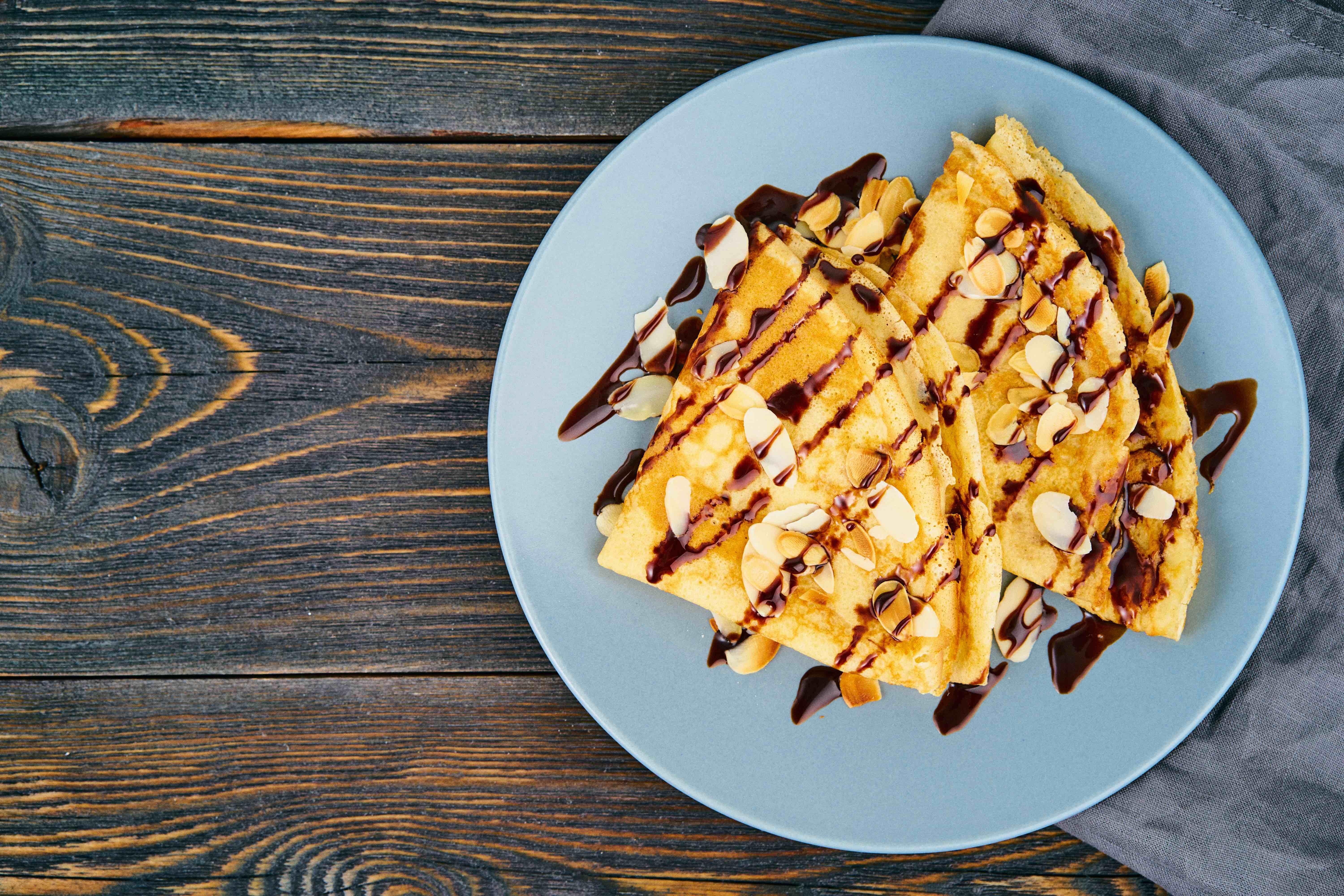 Crêpes amandes chocolat